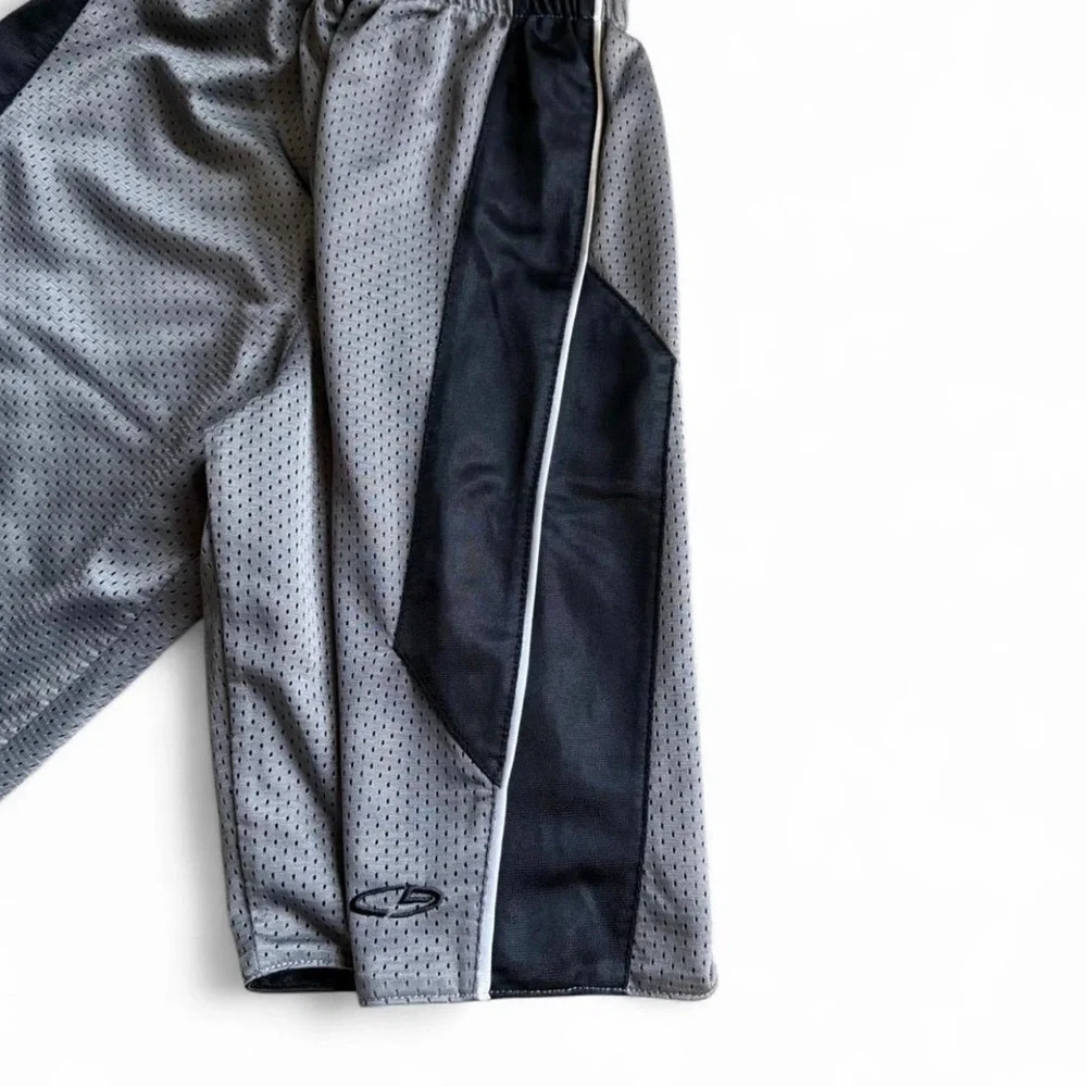 C9 Champion Boys Reversible Mesh Athletic Shorts Gray Black Large